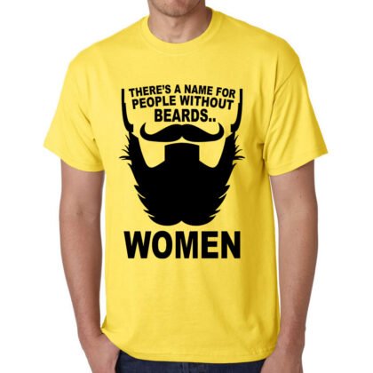 T-Shirt Without beards Jaune