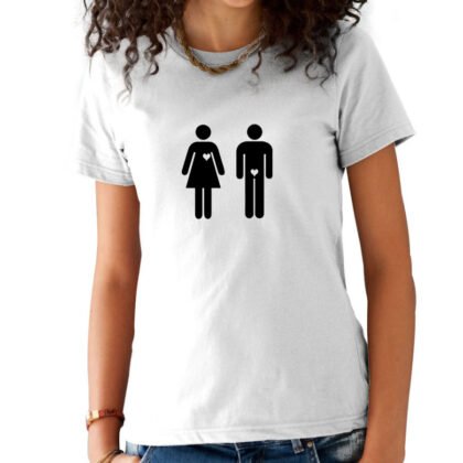 T-Shirt Femme People Love Blanc