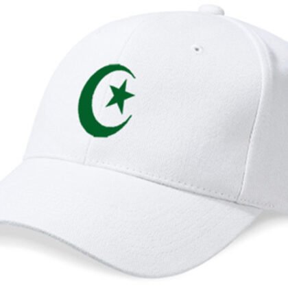 Casquette Algérie Blanc et Vert Émeraude