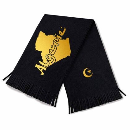 Écharpe Algérie Noir et Or Métallisé