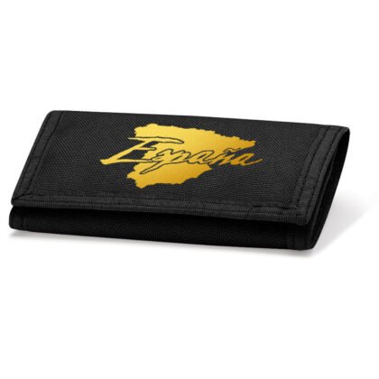 Portefeuille Espagne Noir et Or Métallisé