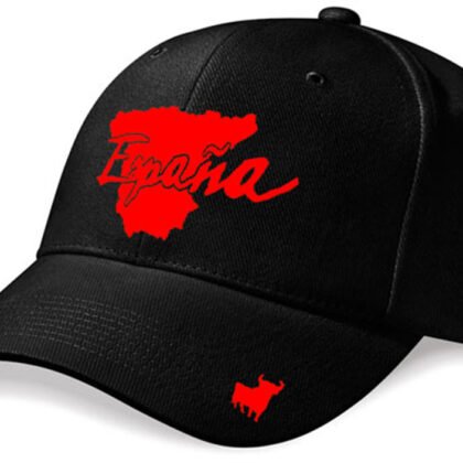 Casquette Espagne Noir et Rouge