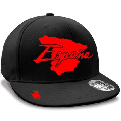 Casquette Espagne Hip-Hop Noir et Rouge