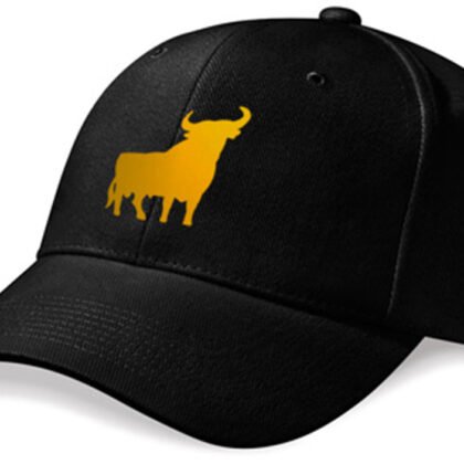 Casquette Espagne "Toro" Noir et Or Métallisé