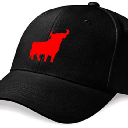 Casquette Espagne "Toro" Noir et Rouge