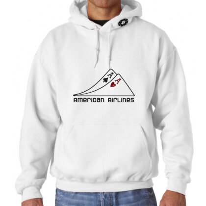 Sweat à Capuche Poker American Airlines Blanc