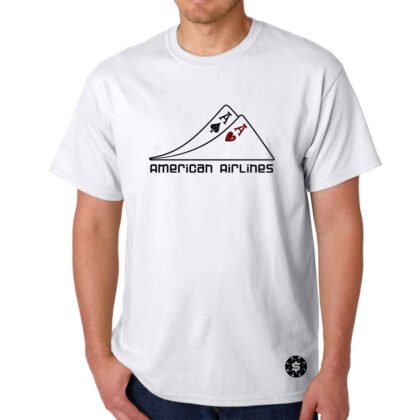 T-Shirt Poker American Airlines Blanc