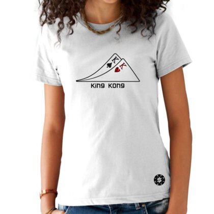 T-Shirt Femme Poker King Kong Blanc