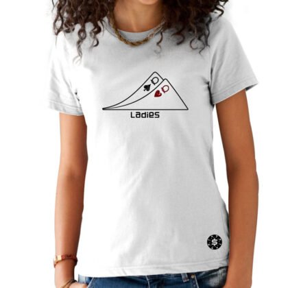 T-Shirt Femme Poker Ladies Blanc