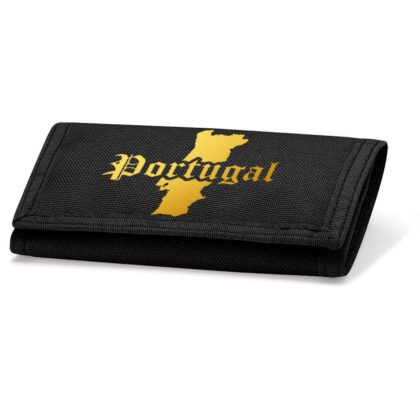 Portefeuille Portugal Noir et Or Métallisé