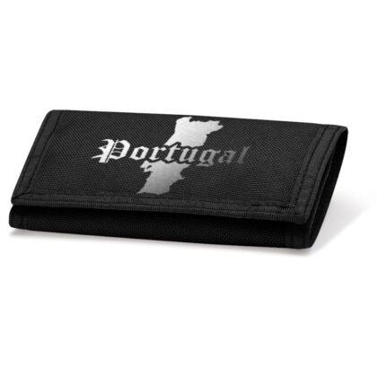 Portefeuille Portugal Noir et Argent Métallisé