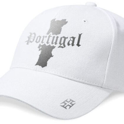 Casquette Portugal Blanc et Argent Métallisé