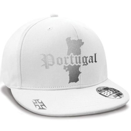 Casquette Hip-hop Portugal blanc / argent métallisé
