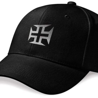 Casquette Portugal "Cruz" Noir et Argent Métallisé