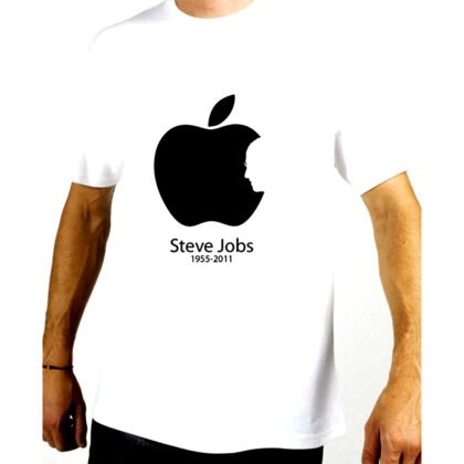 T-Shirt Steve Jobs 1955-2011 Blanc