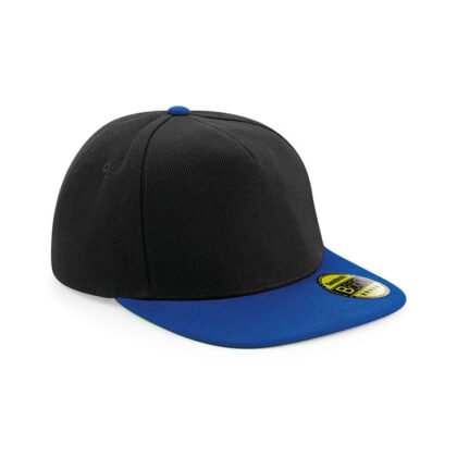 Casquette Hip-Hop Snapback Rappeur Noire & Bleu Royal