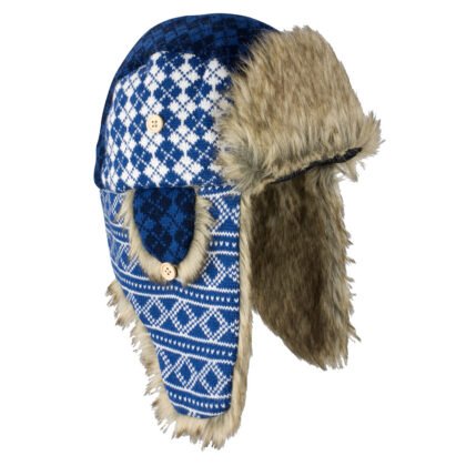 Chapka - Bonnet Max Sherpa Bleu & Blanc