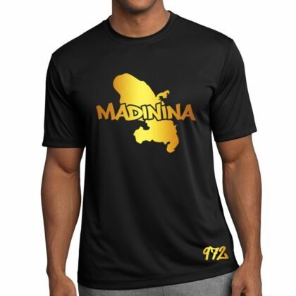 T-Shirt Martinique Noir et Or Métallisé