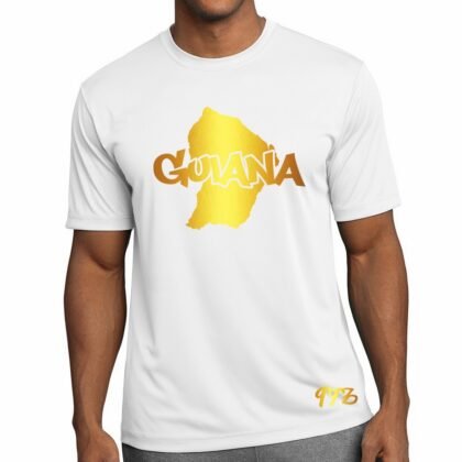 T-Shirt Guyane Blanc et Or Métallisé