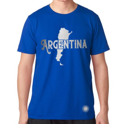 T-Shirt Argentine Bleu et Argent Métallisé